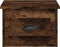 vidaXL - Nachtkastje - wandgemonteerd - 41,5x36x28 - cm - gerookt - eikenkleurig