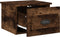 vidaXL - Nachtkastje - wandgemonteerd - 41,5x36x28 - cm - gerookt - eikenkleurig