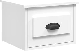 vidaXL - Nachtkastje - wandgemonteerd - 41,5x36x28 - cm - wit