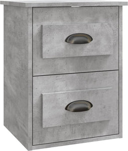 vidaXL - Nachtkastje - wandgemonteerd - 41,5x36x53 - cm - betongrijs