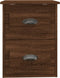 vidaXL - Nachtkastje - wandgemonteerd - 41,5x36x53 - cm - bruin - eikenkleur