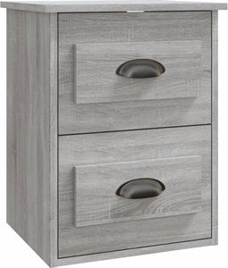vidaXL - Nachtkastje - wandgemonteerd - 41,5x36x53 - cm - grijs - sonoma - eiken