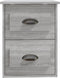 vidaXL - Nachtkastje - wandgemonteerd - 41,5x36x53 - cm - grijs - sonoma - eiken