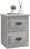 vidaXL - Nachtkastje - wandgemonteerd - 41,5x36x53 - cm - grijs - sonoma - eiken