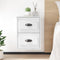 vidaXL - Nachtkastje - wandgemonteerd - 41,5x36x53 - cm - hoogglans - wit