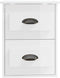 vidaXL - Nachtkastje - wandgemonteerd - 41,5x36x53 - cm - hoogglans - wit