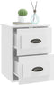 vidaXL - Nachtkastje - wandgemonteerd - 41,5x36x53 - cm - hoogglans - wit