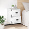 vidaXL - Nachtkastje - wandgemonteerd - 41,5x36x53 - cm - hoogglans - wit