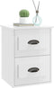 vidaXL - Nachtkastje - wandgemonteerd - 41,5x36x53 - cm - hoogglans - wit