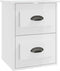 vidaXL - Nachtkastje - wandgemonteerd - 41,5x36x53 - cm - hoogglans - wit