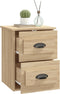 vidaXL - Nachtkastje - wandgemonteerd - 41,5x36x53 - cm - sonoma - eikenkleurig