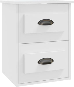vidaXL - Nachtkastje - wandgemonteerd - 41,5x36x53 - cm - wit