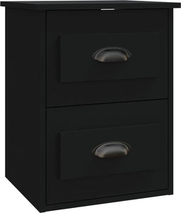 vidaXL - Nachtkastje - wandgemonteerd - 41,5x36x53 - cm - zwart