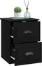 vidaXL - Nachtkastje - wandgemonteerd - 41,5x36x53 - cm - zwart