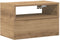 vidaXL - Nachtkastje - wandgemonteerd - 45x26x28,5 - cm - artisanaal - eikenkleur