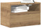 vidaXL - Nachtkastje - wandgemonteerd - 45x26x28,5 - cm - artisanaal - eikenkleur