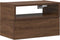vidaXL - Nachtkastje - wandgemonteerd - 45x26x28,5 - cm - bruin - eikenkleur