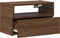 vidaXL - Nachtkastje - wandgemonteerd - 45x26x28,5 - cm - bruin - eikenkleur
