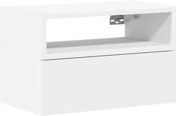 vidaXL - Nachtkastje - wandgemonteerd - 45x26x28,5 - cm - wit