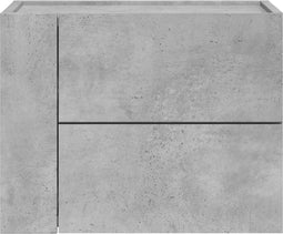 vidaXL - Nachtkastje - wandgemonteerd - 45x30x35 - cm - betongrijs