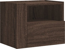 vidaXL - Nachtkastje - wandgemonteerd - 45x30x35 - cm - bruin - eikenkleurig