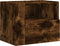 vidaXL - Nachtkastje - wandgemonteerd - 45x30x35 - cm - gerookt - eikenkleurig