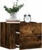 vidaXL - Nachtkastje - wandgemonteerd - 45x30x35 - cm - gerookt - eikenkleurig