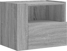 vidaXL - Nachtkastje - wandgemonteerd - 45x30x35 - cm - grijs - sonoma - eikenkleur