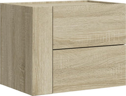 vidaXL - Nachtkastje - wandgemonteerd - 45x30x35 - cm - sonoma - eikenkleurig