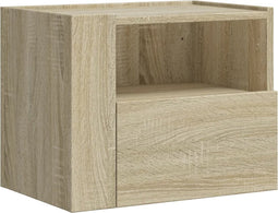 vidaXL - Nachtkastje - wandgemonteerd - 45x30x35 - cm - sonoma - eikenkleurig
