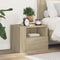 vidaXL - Nachtkastje - wandgemonteerd - 45x30x35 - cm - sonoma - eikenkleurig