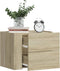 vidaXL - Nachtkastje - wandgemonteerd - 45x30x35 - cm - sonoma - eikenkleurig