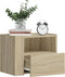 vidaXL - Nachtkastje - wandgemonteerd - 45x30x35 - cm - sonoma - eikenkleurig