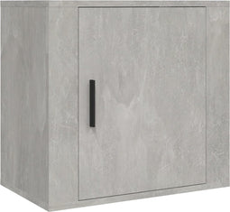 vidaXL - Nachtkastje - wandgemonteerd - 50x30x47 - cm - betongrijs