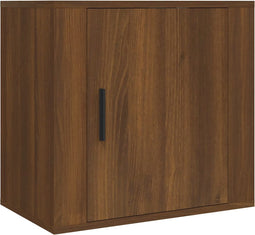 vidaXL - Nachtkastje - wandgemonteerd - 50x30x47 - cm - bruin - eikenkleur