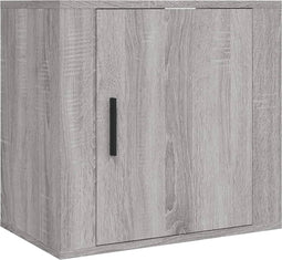 vidaXL - Nachtkastje - wandgemonteerd - 50x30x47 - cm - grijs - sonoma - eikenkleur