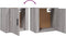 vidaXL - Nachtkastje - wandgemonteerd - 50x30x47 - cm - grijs - sonoma - eikenkleur