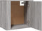 vidaXL - Nachtkastje - wandgemonteerd - 50x30x47 - cm - grijs - sonoma - eikenkleur