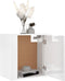 vidaXL - Nachtkastje - wandgemonteerd - 50x30x47 - cm - hoogglans - wit