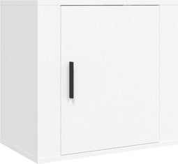 vidaXL - Nachtkastje - wandgemonteerd - 50x30x47 - cm - wit