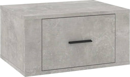 vidaXL - Nachtkastje - wandgemonteerd - 50x36x25 - cm - betongrijs