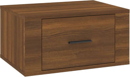 vidaXL - Nachtkastje - wandgemonteerd - 50x36x25 - cm - bruin - eikenkleur