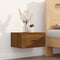 vidaXL - Nachtkastje - wandgemonteerd - 50x36x25 - cm - bruin - eikenkleur