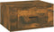 vidaXL - Nachtkastje - wandgemonteerd - 50x36x25 - cm - gerookt - eikenkleurig