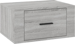 vidaXL - Nachtkastje - wandgemonteerd - 50x36x25 - cm - grijs - sonoma - eikenkleur