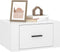 vidaXL - Nachtkastje - wandgemonteerd - 50x36x25 - cm - hoogglans - wit
