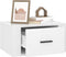 vidaXL - Nachtkastje - wandgemonteerd - 50x36x25 - cm - hoogglans - wit