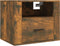 vidaXL - Nachtkastje - wandgemonteerd - 50x36x40 - cm - gerookt - eikenkleurig