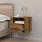 vidaXL - Nachtkastje - wandgemonteerd - 50x36x40 - cm - gerookt - eikenkleurig
