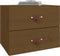 vidaXL - Nachtkastje - wandgemonteerd - 50x36x40 - cm - honingbruin